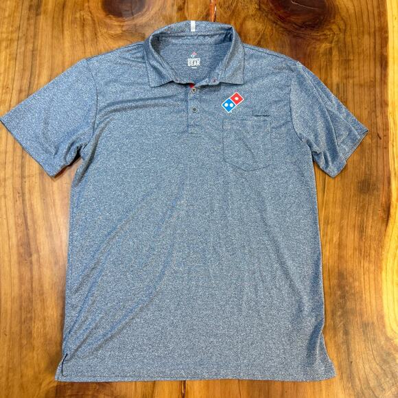 Dominos Pizza Men's Polo shirt M Athletic Polyester S/S Employee Delivery D12 - Picture 1 of 5